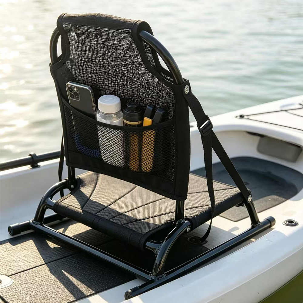 Fishing Kayak Seat - Cuscino Portatile in Alluminio con Schienale